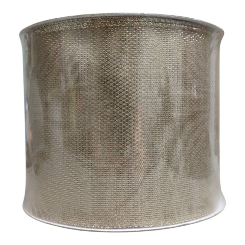 Beige/Gold Shimmer - Member's Mark Premium Wired Edge Holiday Ribbon, 5 inches W